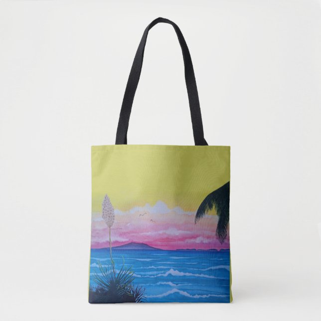 Tote Bag Océan du coucher du soleil (Devant)