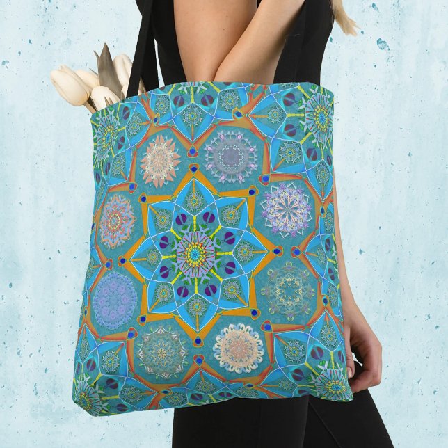 Tote Bag Octo plus brillant arabesque style mauresque turqu (Créateur téléchargé)