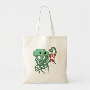 Tote Bag Octopus avec Popcorn
