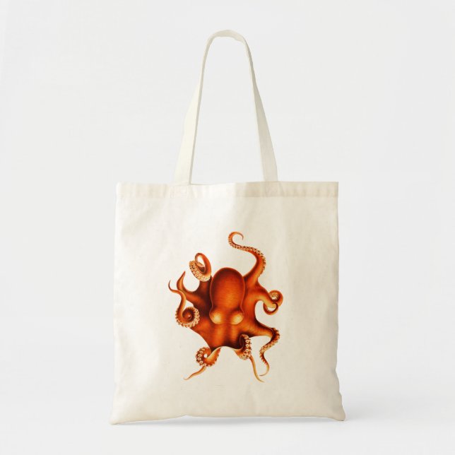 Tote Bag Octopus rouge (Devant)