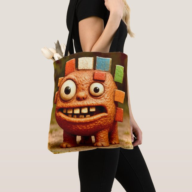 Tote Bag Odd Friends - Arc-en-ciel Monster Poster (De près)
