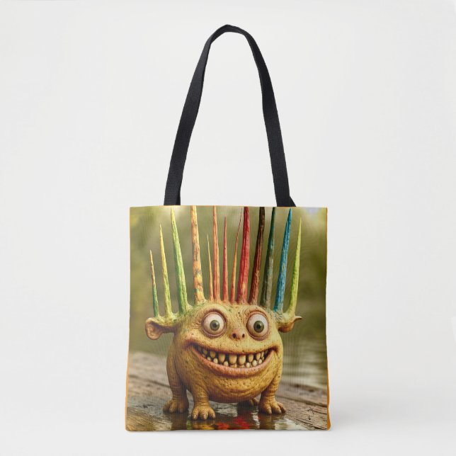 Tote Bag Odd Friends - Rainbow Spikes Monster Canvas (Devant)