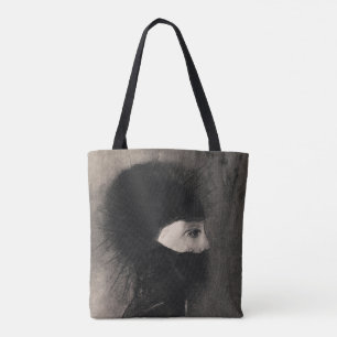 Tote Bag Odilon Redon. Armure. Face de femme sombre. Symbol
