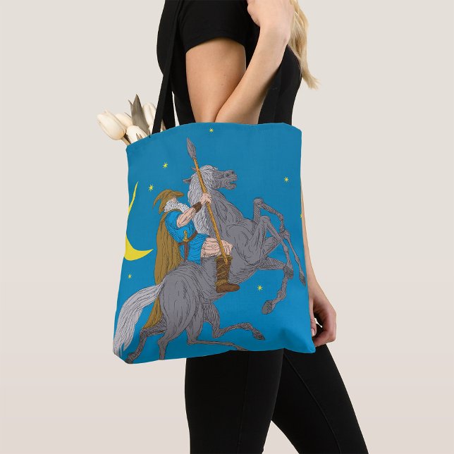 Tote Bag Odin Riding Sleipnir Norse Mythologie Vive Dieu (Créateur téléchargé)