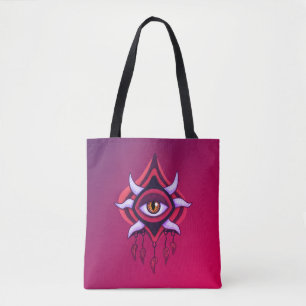 Tote Bag Oeil démon Vaporware - Gothique coloré