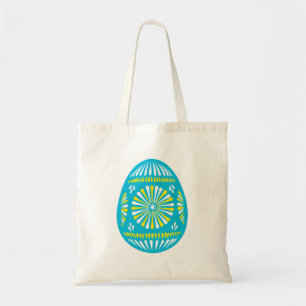Tote Bag OEuf de Pâques décoré en bleu Poudre