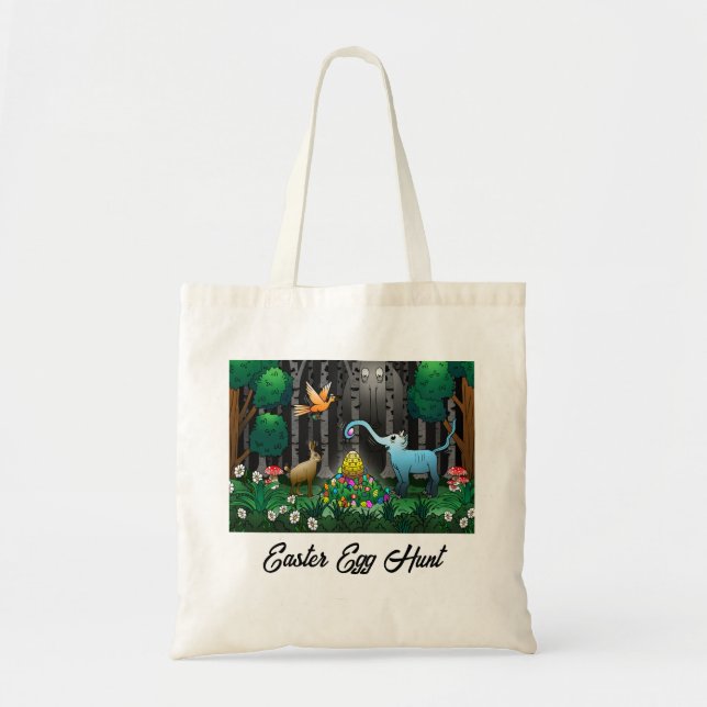 Tote Bag Oeufs de Pâques dans la Forêt Magique (Devant)