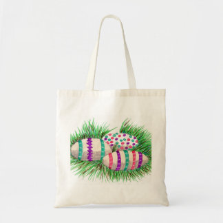 Tote Bag Oeufs de pâques dans l'herbe