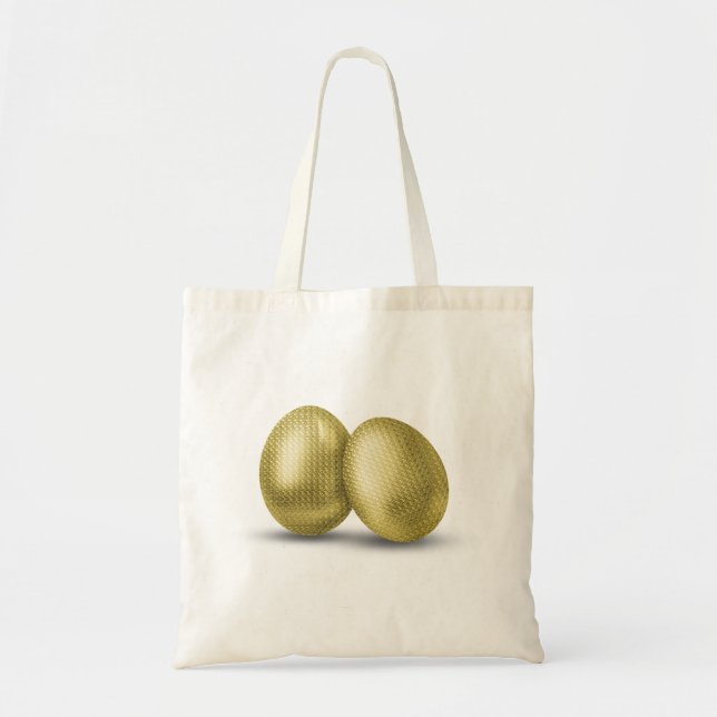 Tote Bag Oeufs de Pâques dorés (Devant)