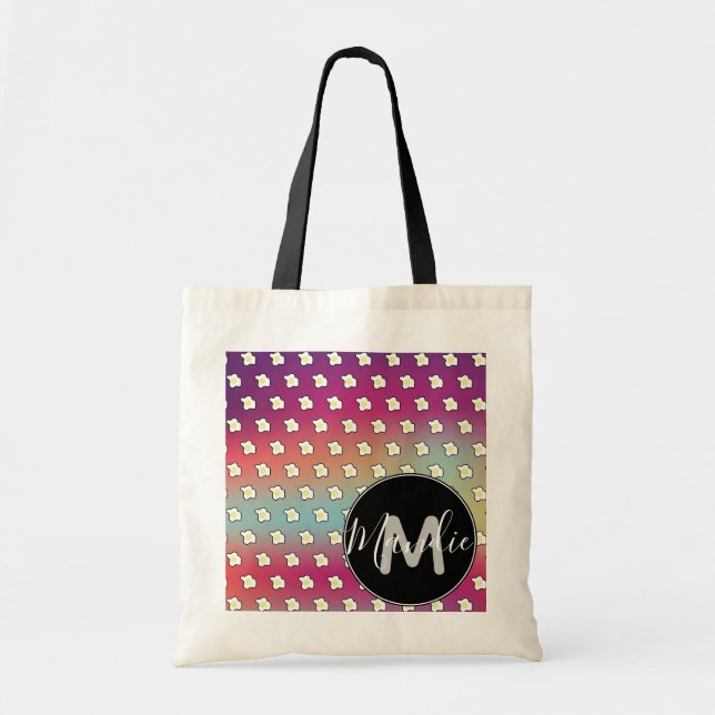 Tote Bag Œufs Frits Arc-en-Ciel Nom Mignon Livres de Biblio (Devant)