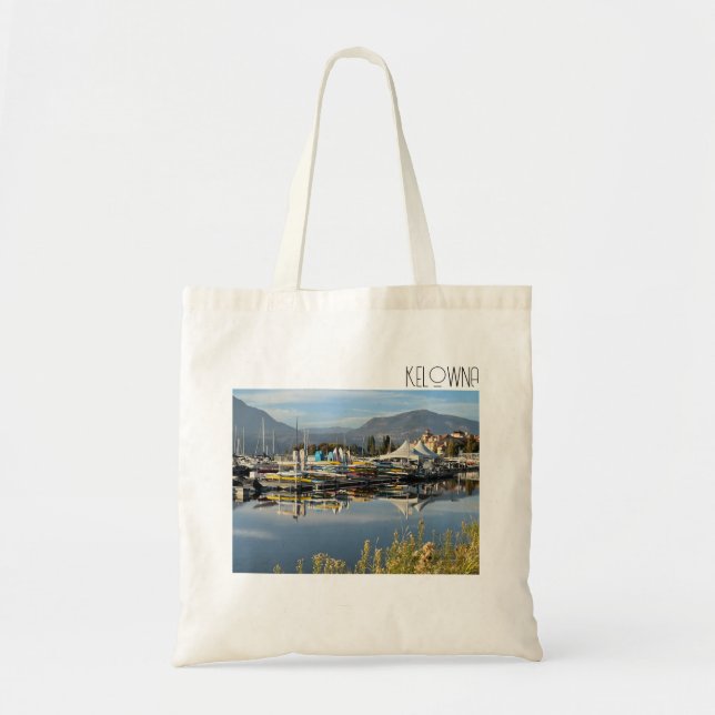 Tote bag of Okanagan Lake in Kelowna, Canada. (Front)