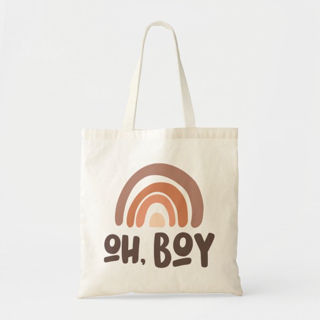 Tote Bag Oh garçon bébé arc-en-ciel (Devant)