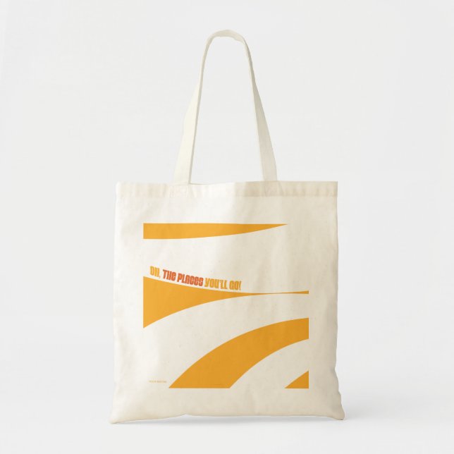 Tote Bag Oh, Les Endroits Où Tu Vas Aller ! Orange Swirls (Devant)