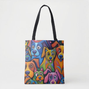 Tote Bag Oh mon dieu Chien abstrait