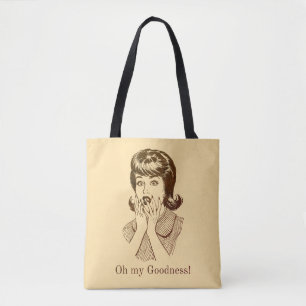 Tote Bag Oh My Goodness Retro Vintage Funny