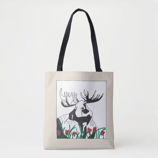 Tote Bag Oie Rustique Fleur sauvage Artistique (Devant)