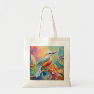 Tote Bag Oiseau à poitrine rouge à bec rose