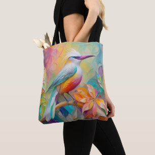Tote Bag Oiseau à poitrine rouge à bec rose