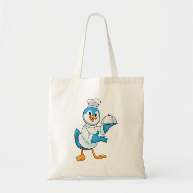 Tote Bag Oiseau comme cuire avec Platter (Devant)
