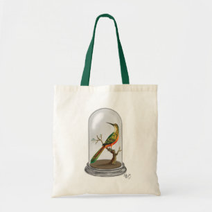 Tote Bag Oiseau dans cloche en verre