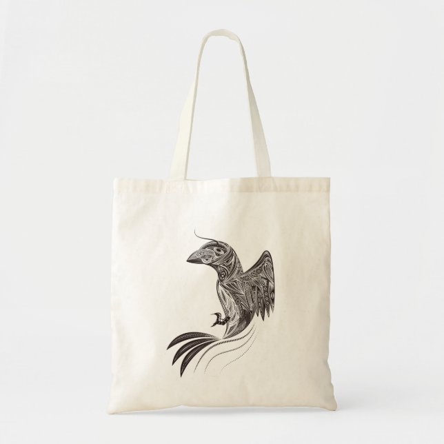 Tote Bag Oiseau de griffonnage (Devant)