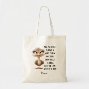 Tote Bag Oiseau drôle Sarcastique Humour Cadeau Grumpy Ostr