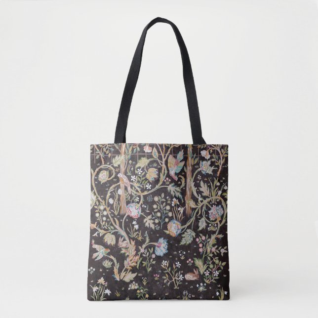 Tote Bag Oiseau et lapin dans le Jardin des Fleurs, William (Devant)