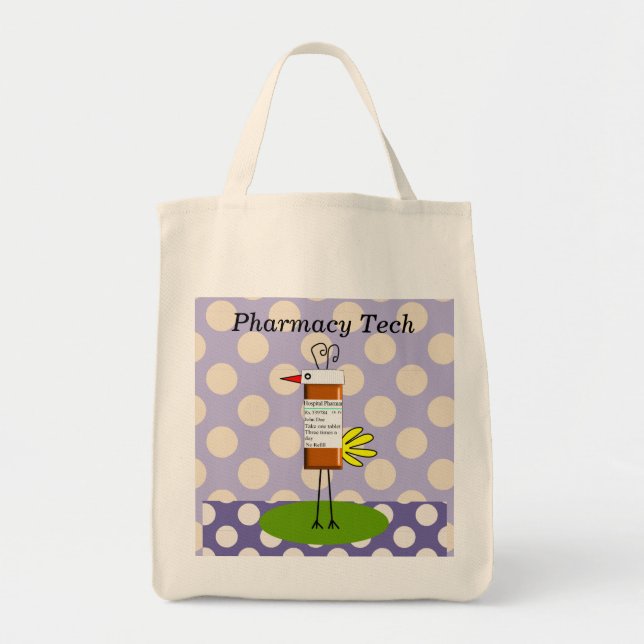 Tote Bag Oiseau lunatique de technologie de pharmacie (Devant)