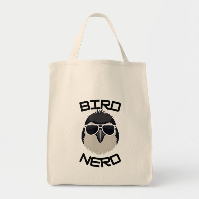 Tote Bag Oiseau Nerd (Devant)