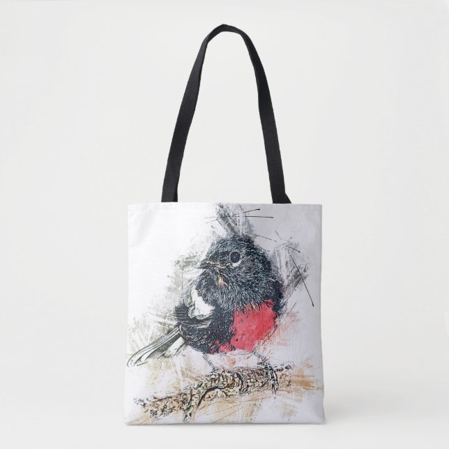 Tote Bag Oiseau noir (Devant)