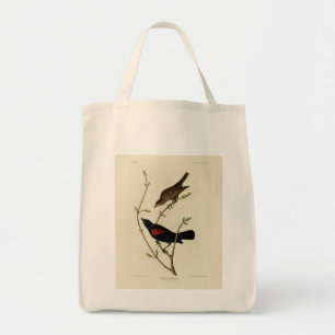 Tote Bag Oiseau noir à ailes rouges - Oiseaux d'Amérique d'
