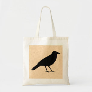 Tote Bag Oiseau noir de corneille sur un modèle de