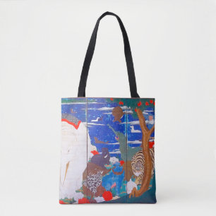 Tote Bag Oiseaux, animaux et Plantes floraux(droite)Jakuchu