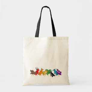 Tote Bag Oiseaux colorés d'une plume