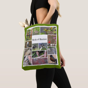Tote Bag Oiseaux de Boston Photo Collage
