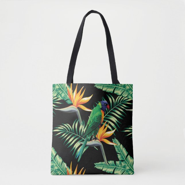 Tote Bag Oiseaux De Paradis Et De Mignonnes Illustrations D (Devant)