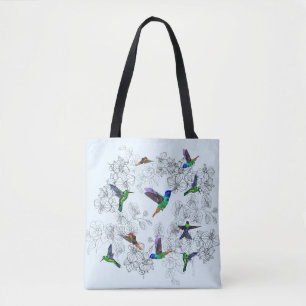 Tote Bag Oiseaux de printemps - Colibri - Choisissez/Ajoute