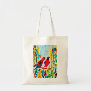 Tote Bag Oiseaux de Rosella dans l'art de l'aquarelle des a