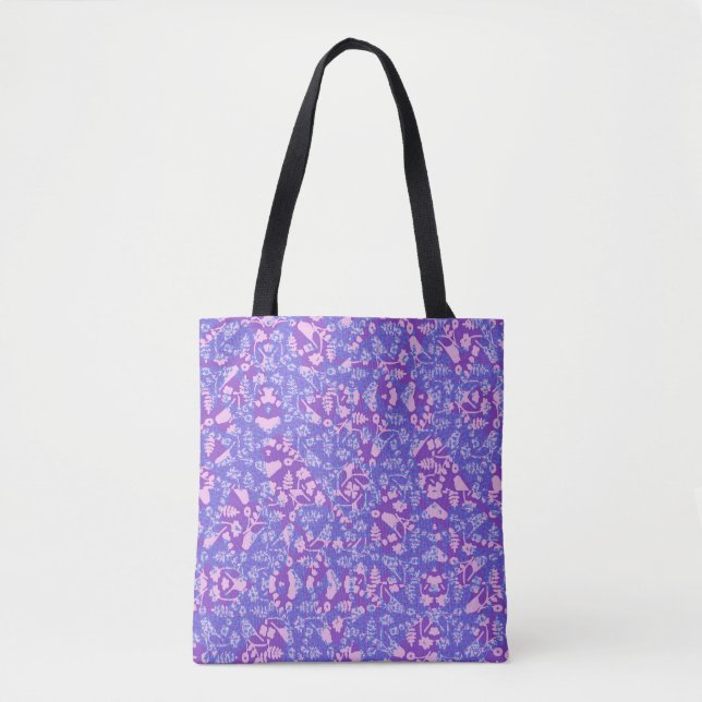 Tote Bag Oiseaux Et Fleurs (Devant)