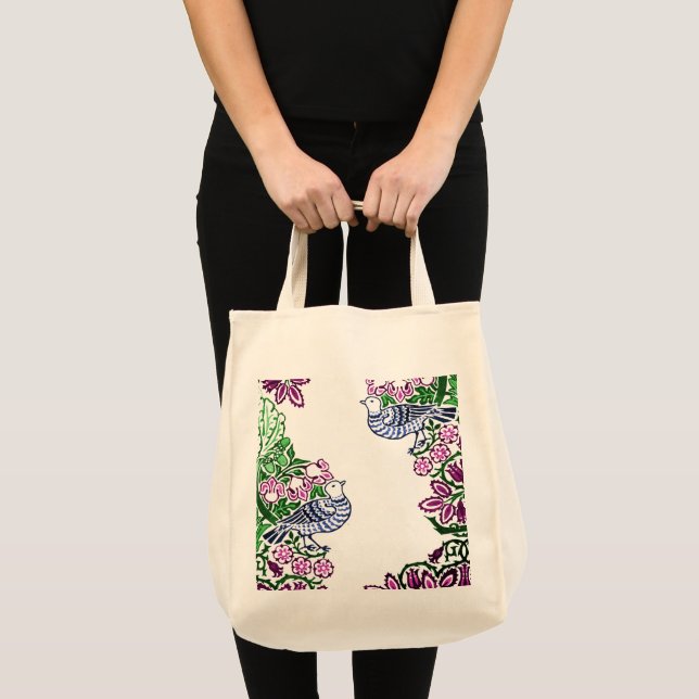 Tote Bag Oiseaux folkloriques Fleurs Acorns (Devant (produit))