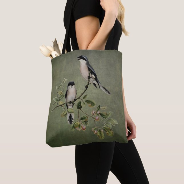 Tote Bag Oiseaux sur une perruque (De près)