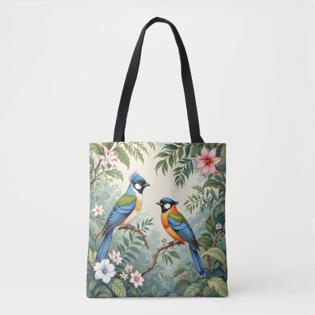 Tote Bag Oiseaux tropicaux dans la jungle (Devant)