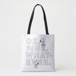 Tote Bag "Ok. Fine. Whatever." - Snoopy