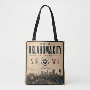 Tote Bag Oklahoma City itinéraire 66 fourre-tout