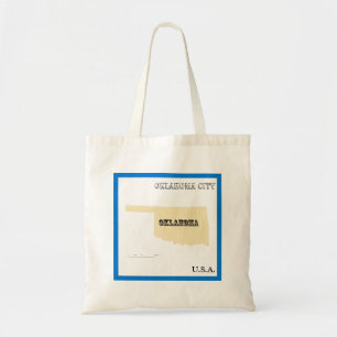Tote Bag - Oklahoma State Map with City