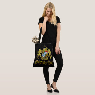 Tote Bag Oktoberfest Véritable Bavière Crête Doré Gilt