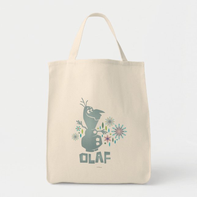 Tote Bag Olaf | Aujourd'hui sera parfait - Fleurs (Devant)