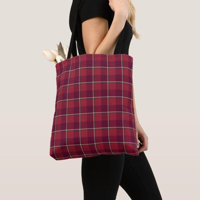 Tote Bag Old Brick and Cab Sav Plaid (De près)