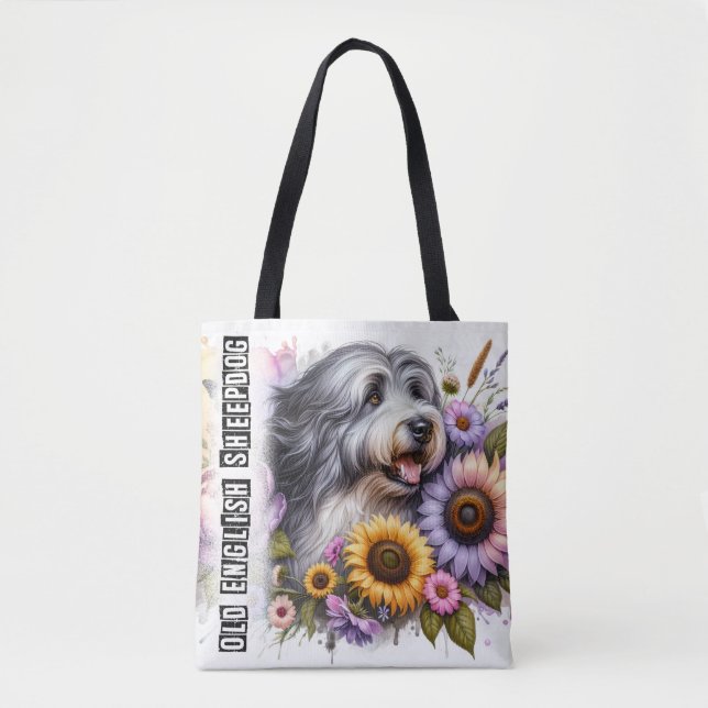 Tote Bag Old English Sheepdog (Devant)