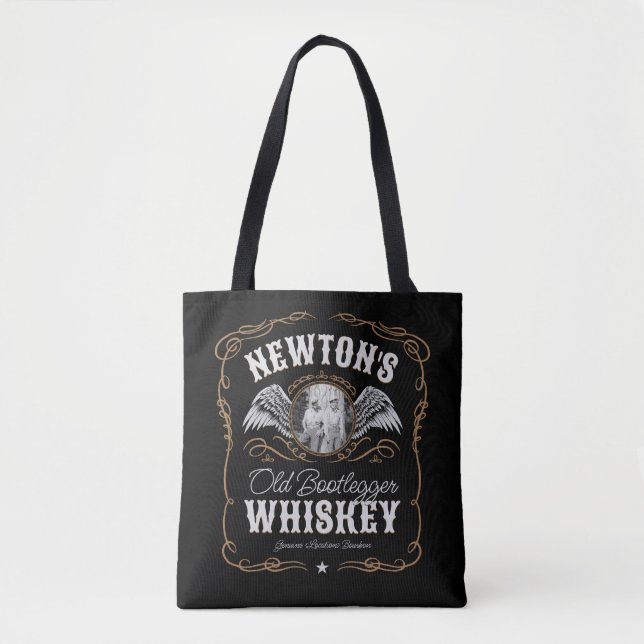 Tote Bag Old Moonshine Whiskey Étiquette AJOUTER PHOTO Nom  (Devant)